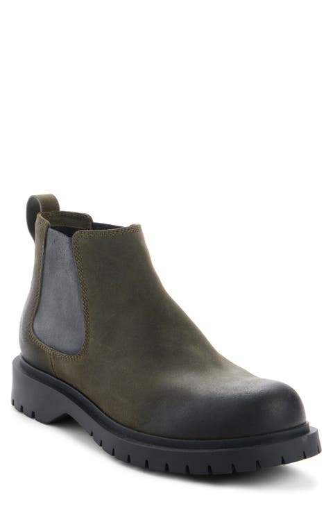 Formal Casual Lugged Leather Chelsea Boot (Men)