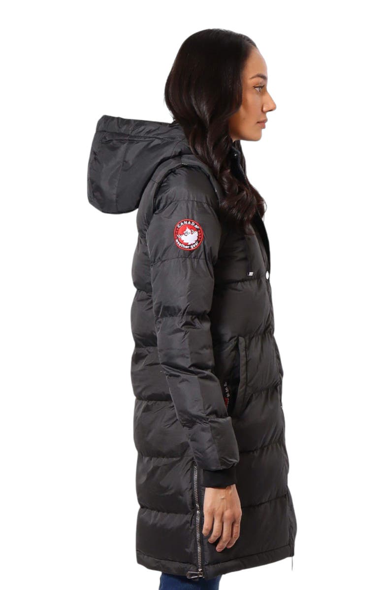 CANADA WEATHER GEAR Women's Long Heavyweight 2 in 1 Puffer Jacket and Vest, Alternate, color,