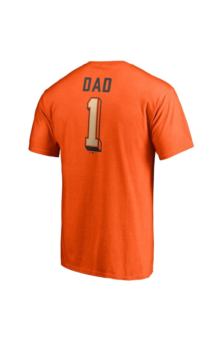 FANATICS Men's Fanatics Branded Orange San Francisco Giants Number One Dad Team T-Shirt, Alternate, color, 