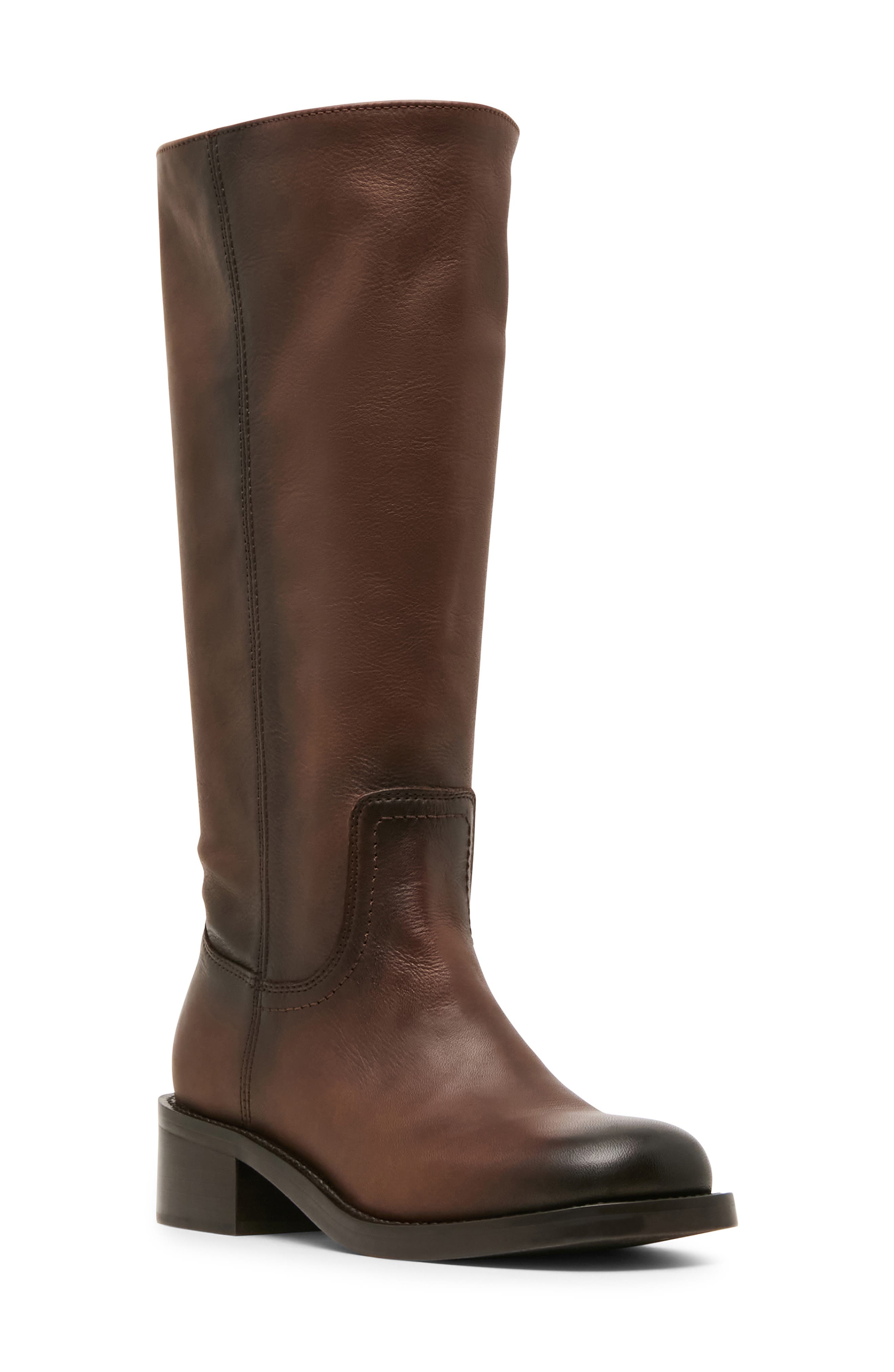 Rubi Knee High Boot, Main, color, BROWN LEATHER