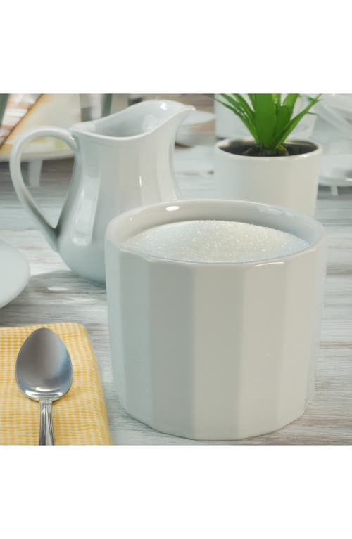 Bia Cordon Bleu Paneled Sugar & Creamer Set In White