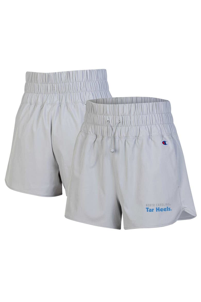 Women's Champion  Silver North Carolina Tar Heels Tailgate Her Woven Shorts, Main, color, Silver