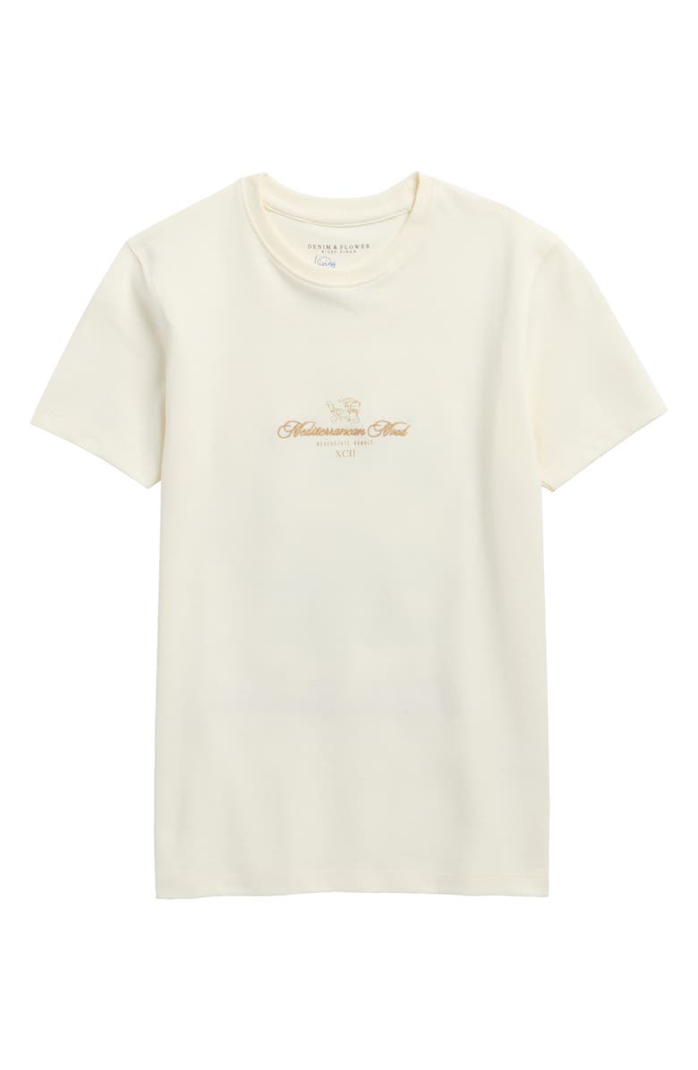 DENIM AND FLOWER Mediterranean Landscape Graphic Tee, Main, color, Cream