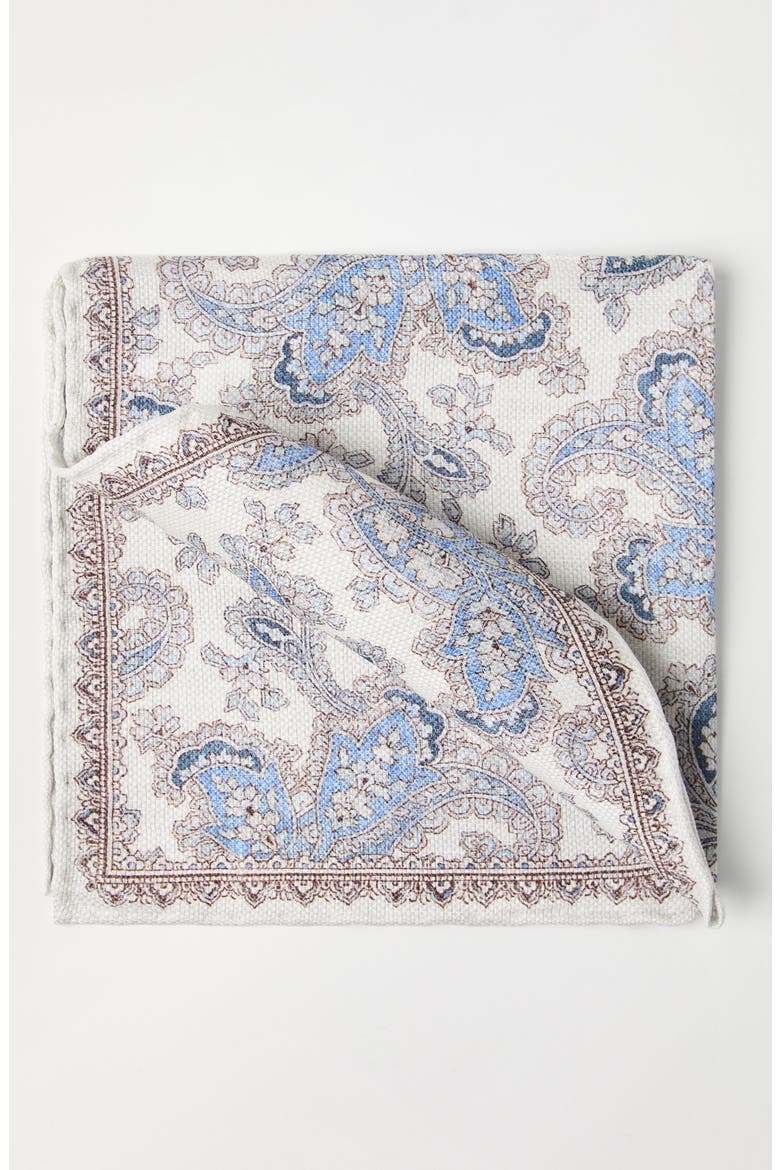 Double-face pocket square, Alternate, color, Butter