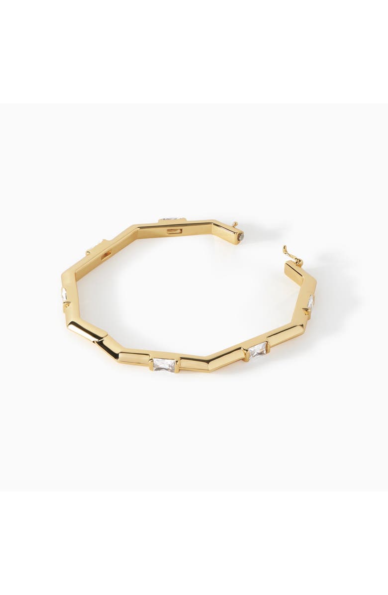 Ora Ana The Alea Lock Bracelet, Alternate, color, Gold/White Cz