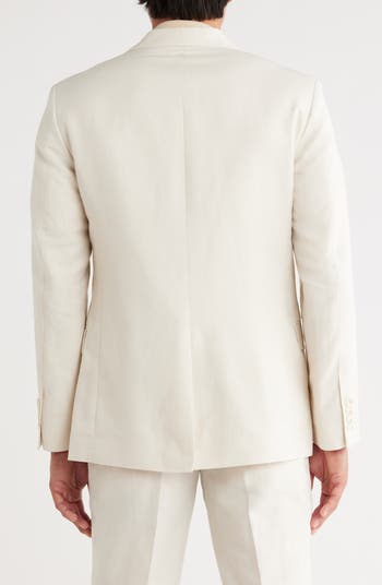 Slim Fit Solid Linen Blend Sport Coat