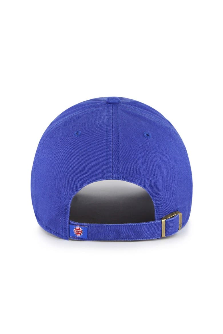 Men's '47 Blue Detroit Pistons Team Logo Clean Up Adjustable Hat, Alternate, color, Royal