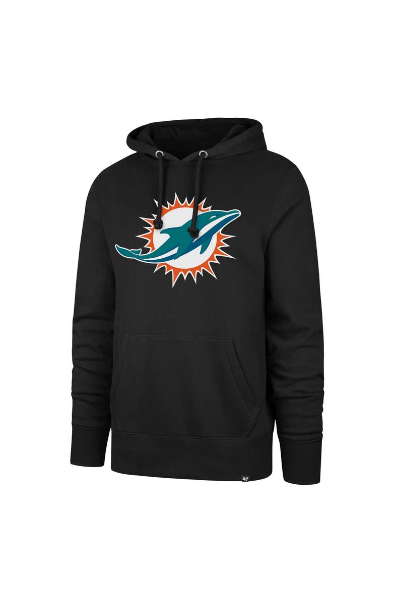 '47 Men's '47 Black Miami Dolphins Imprint Headline Pullover Hoodie, Alternate, color, Black