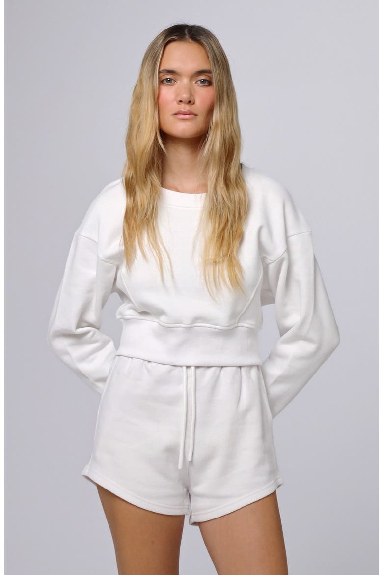 Hemp Essentials Fleece Shorts, Main, color, white