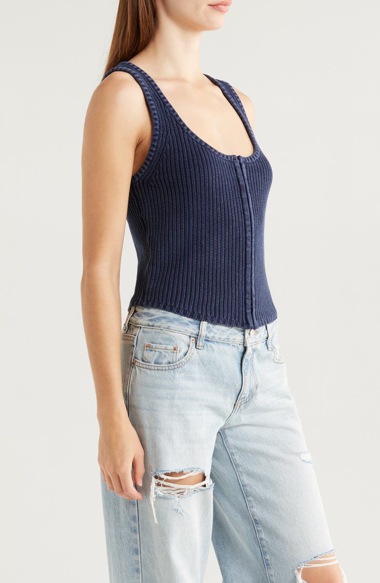 PacSun Asher Washed Cotton Sweater Tank, Alternate, color, Washed Peacoat