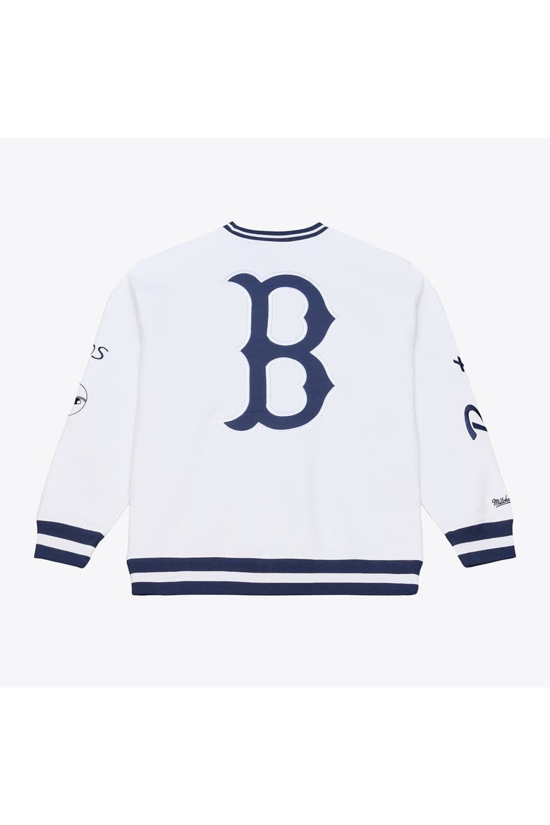 Men's Mitchell & Ness  White Boston Red Sox Arctic Fleece Sweatshirt, Alternate, color, White