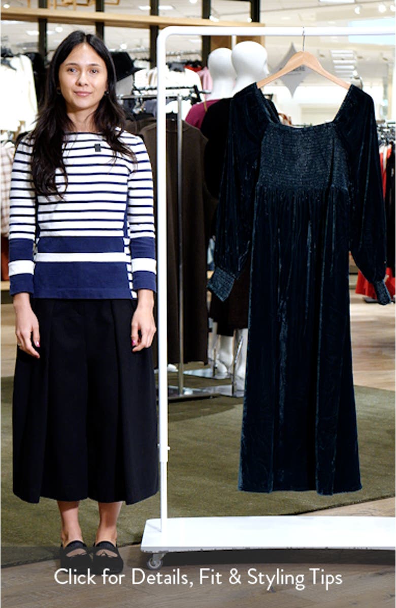 Kylie Velvet Long Sleeve Midi Dress, sales video thumbnail