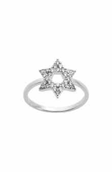 Cubic Zirconia Star of David Ring