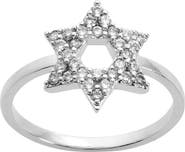 ATHRA LUXE Cubic Zirconia Star of David Ring