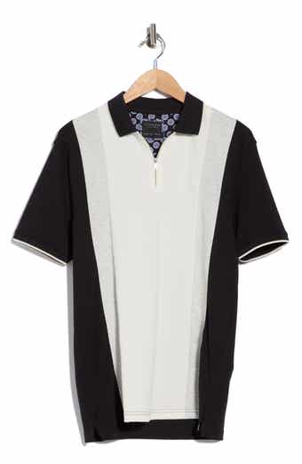 Quarter Zip Textured Polo