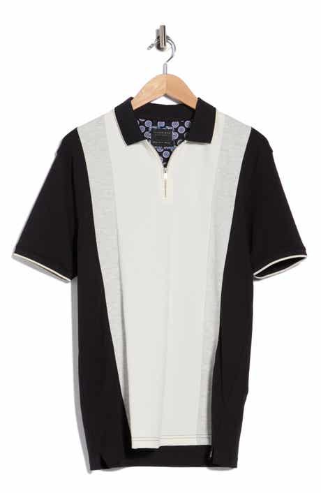 Quarter Zip Textured Polo