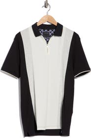 Cactus Man Quarter Zip Textured Polo