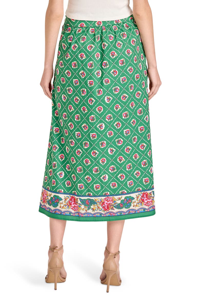Josefina Cotton Blend Skirt, Alternate, color, GREEN SCARF