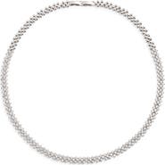 Nordstrom Herringbone Cubic Zirconia Collar Necklace