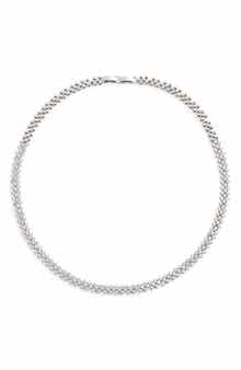 Herringbone Cubic Zirconia Collar Necklace