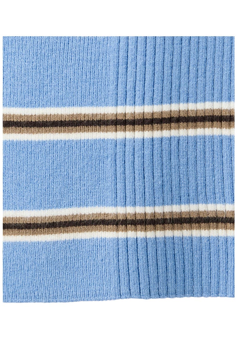 Stripe Rib Polo Vest, Alternate, color, BLUE