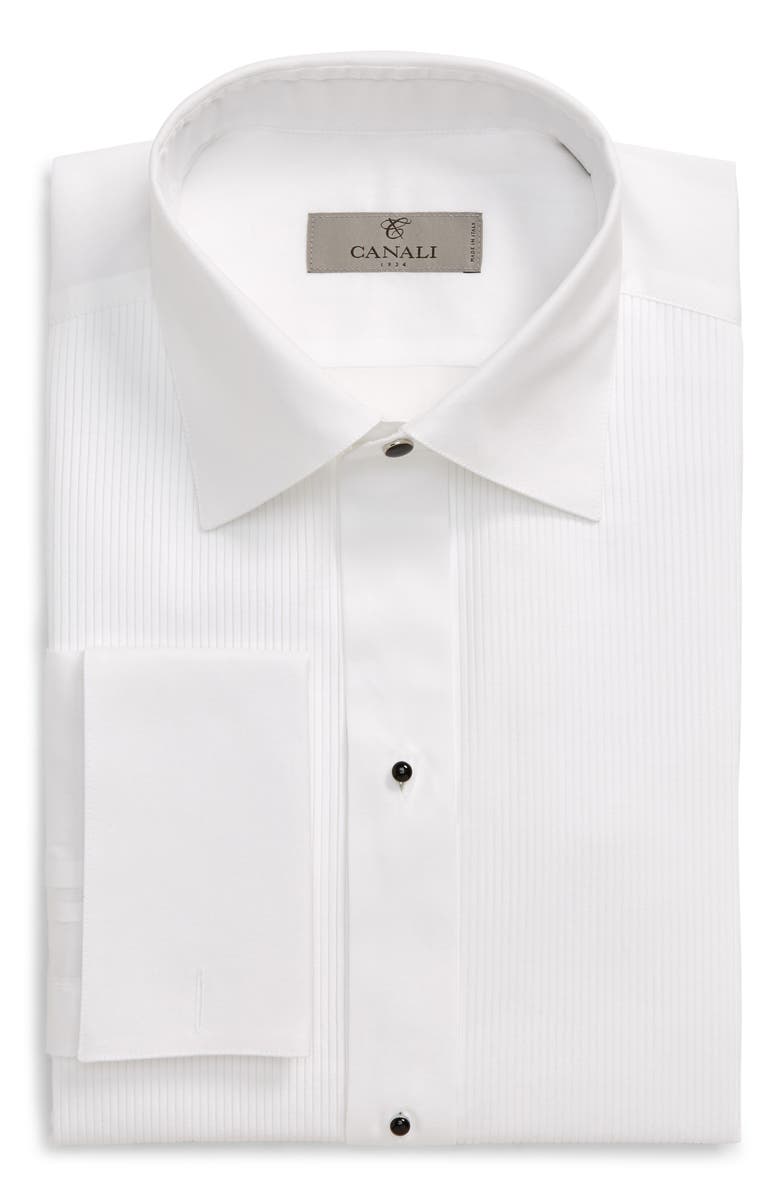 Canali Regular Fit Tuxedo Shirt, Main, color, 
