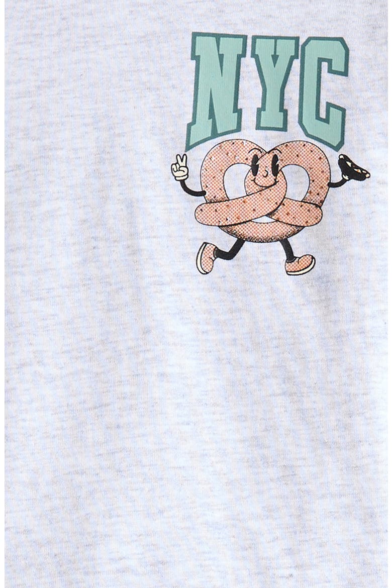 NYC Cotton Graphic T-Shirt & Shorts Set, Alternate, color, TEAL