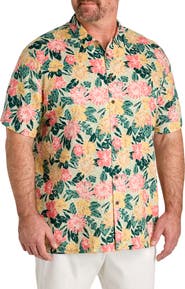 Oak Hill by DXL Big & Tall Floral Sport Shirt V2