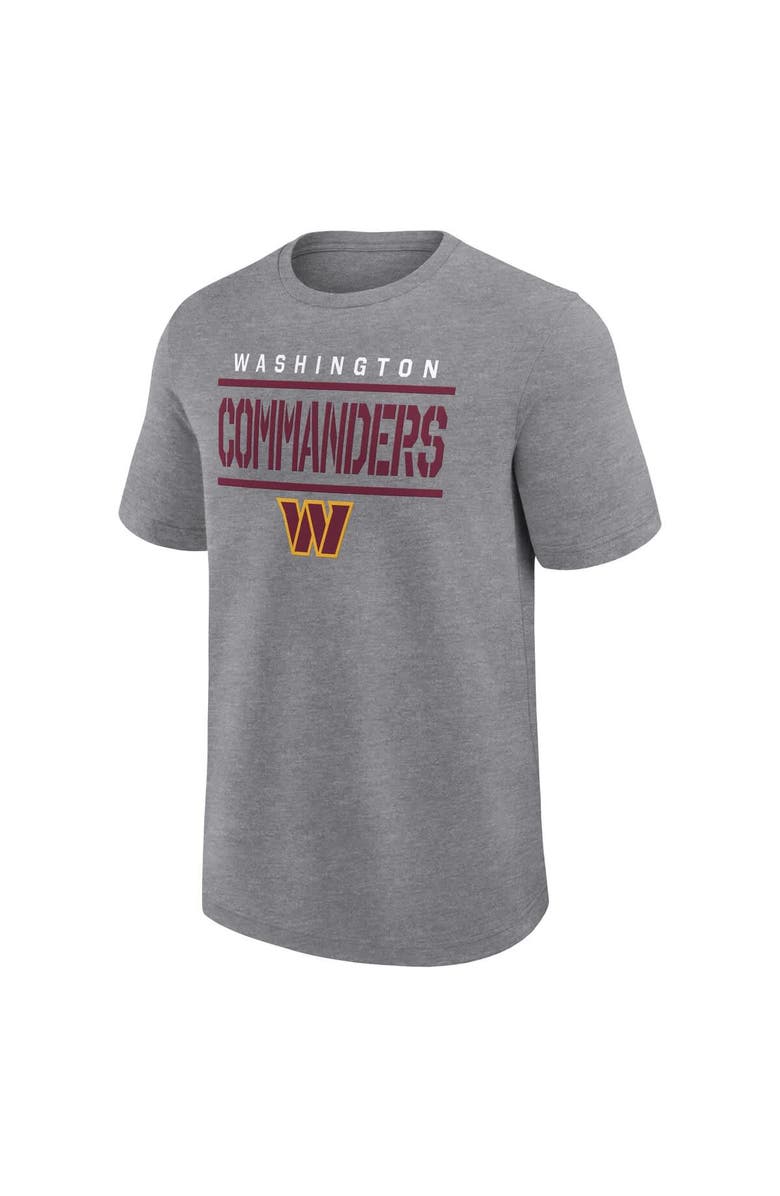 FANATICS Men's Fanatics Heather Gray Washington Commanders Big & Tall Top Notch T-Shirt, Alternate, color, 