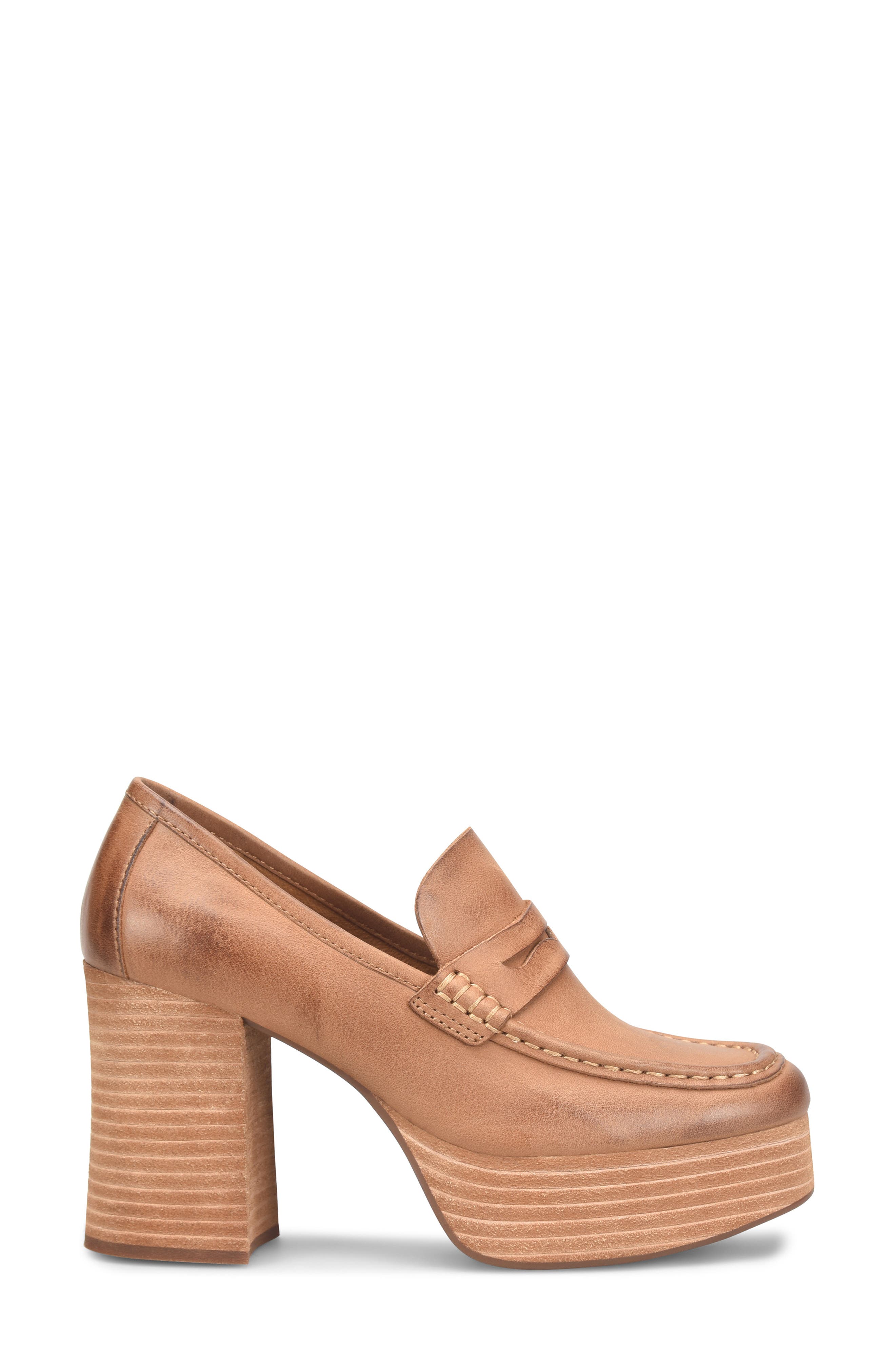 Kork-Ease<sup>®</sup> Barbara Platform Penny Loafer Pump, Alternate, color, Brown