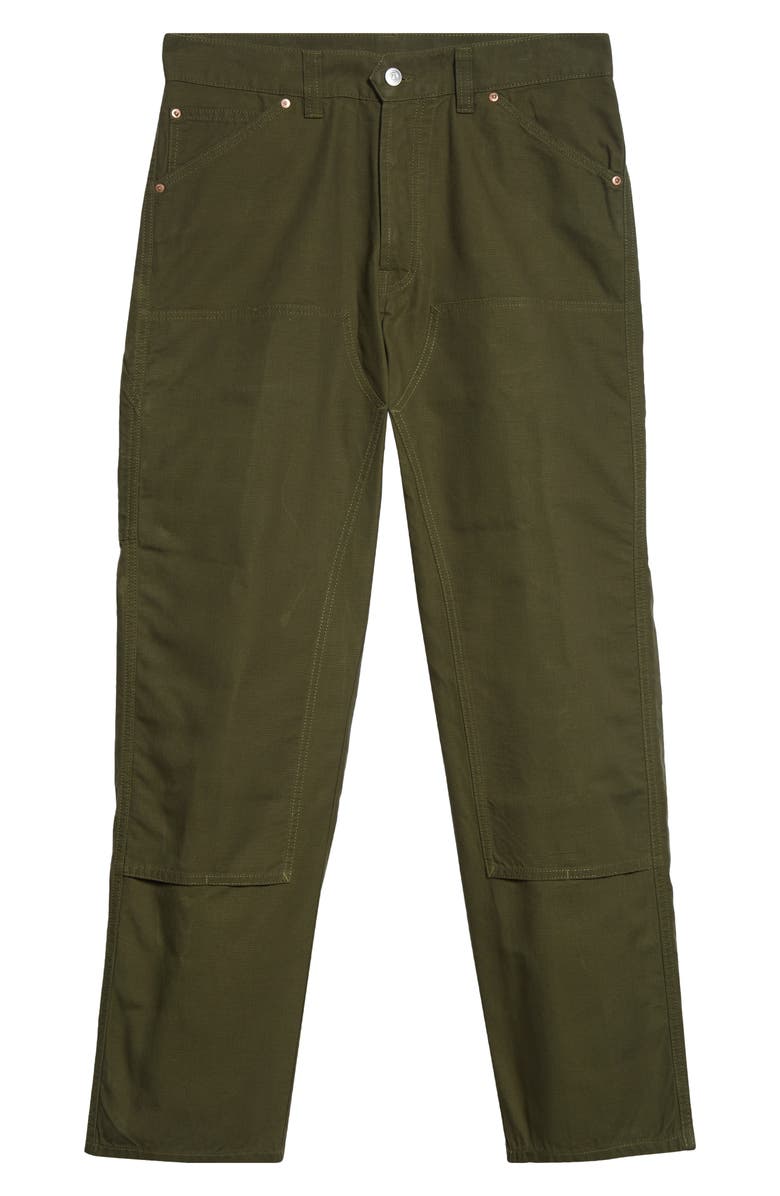 Drake's Cotton Canvas Carpenter Pants, Main, color, Olive Drab