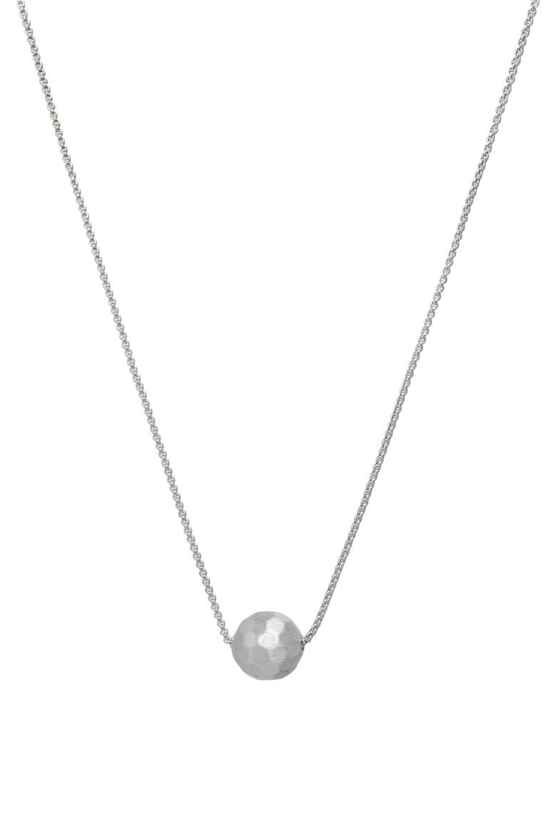 Disco Mini Pendant Necklace, Main, color, SILVER
