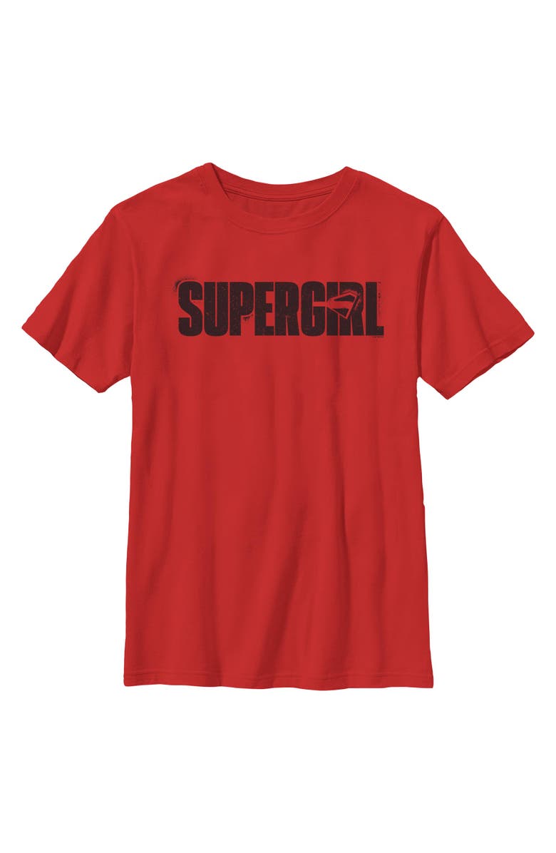 Supergirl Boy's Supergirl New Spray Logo  Graphic T-Shirt, Main, color, Red