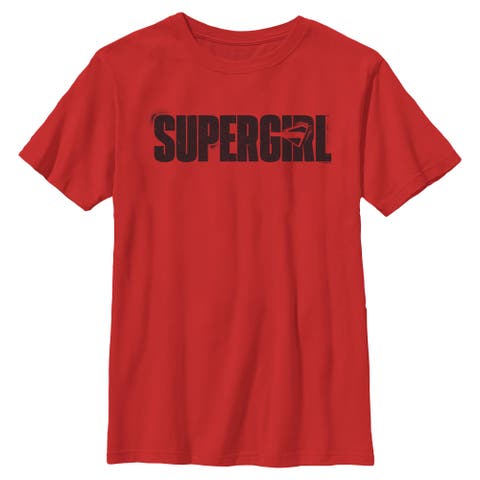 Boy's Supergirl New Spray Logo  Graphic T-Shirt