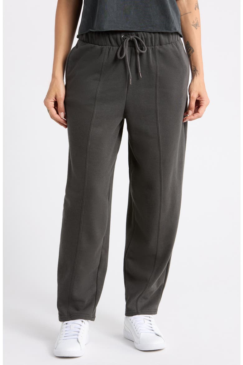 Lindy Ankle Barrel Leg Sweatpants, Main, color, PIRATE BLACK