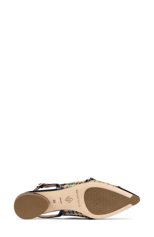 Shop Donald Pliner Pointed Toe Slingback Flat In Navy Multi