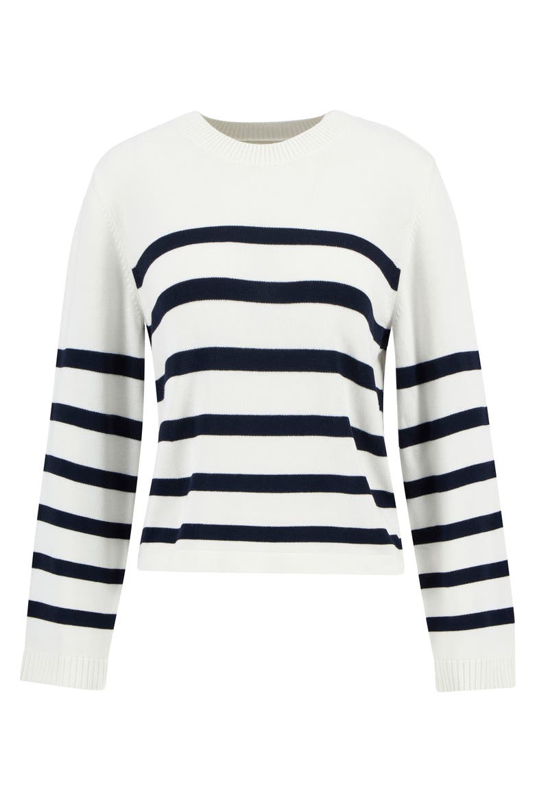 Fern Stripe Sweater, Alternate, color, CLOUD/ NAVY