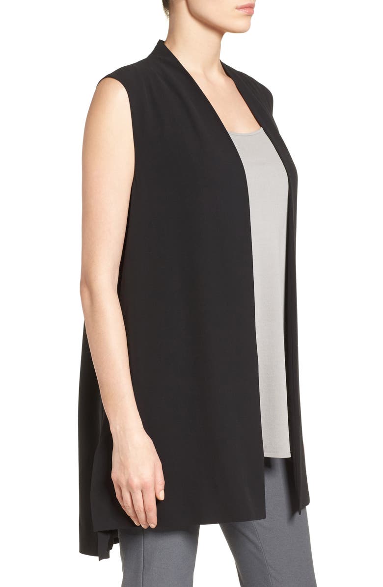 Eileen Fisher Long Silk Vest, Alternate, color, 