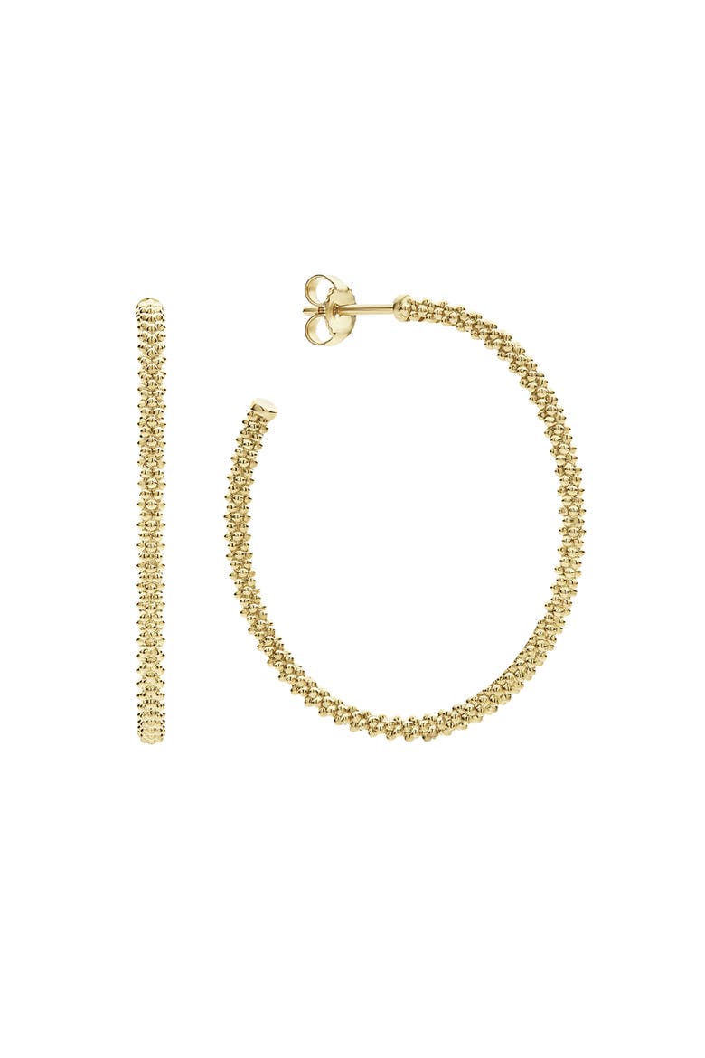 Caviar Hoop Earrings, Main, color, GOLD