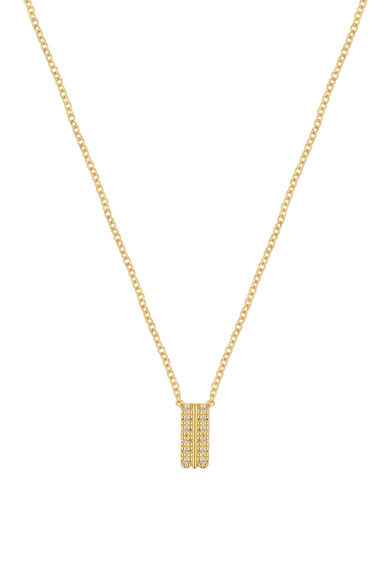 Elaine Diamond Necklace | 12 natural diamonds | 925 Sterling Silver | Necklace | 16 - 17.5 in | Yellow 18k-Gold Plated, Main, color, Yellow 18k Gold Plated