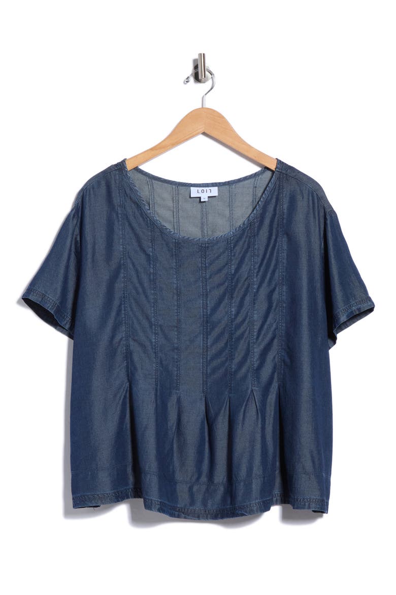 Tencel Lyocell Babydoll Top, Main, color, ASH