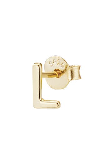 Adornia Fine Initial Stud Earrings