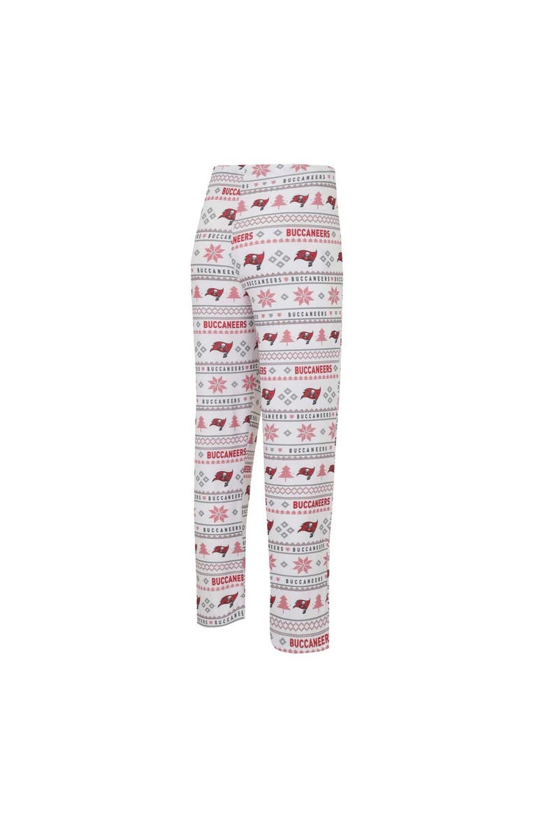 Men's Concepts Sport White/Red Tampa Bay Buccaneers Tinsel Raglan Long Sleeve T-Shirt & Pants Sleep Set, Alternate, color, White