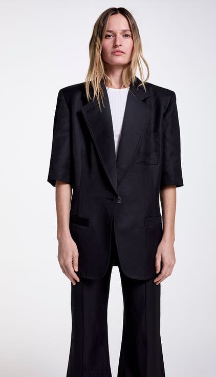 Short Sleeve Oversized Blazer