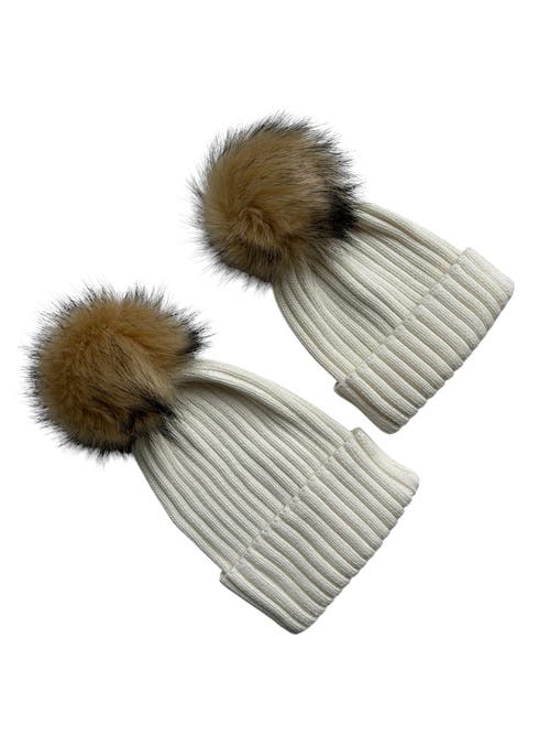 Accouchée Mom N Me Beanie Set In Sand