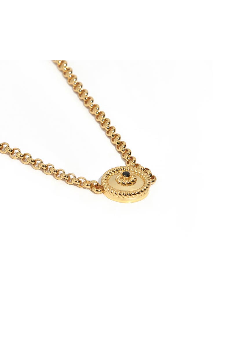 ZARUX Evil eye Necklace, Main, color, Yellow Gold