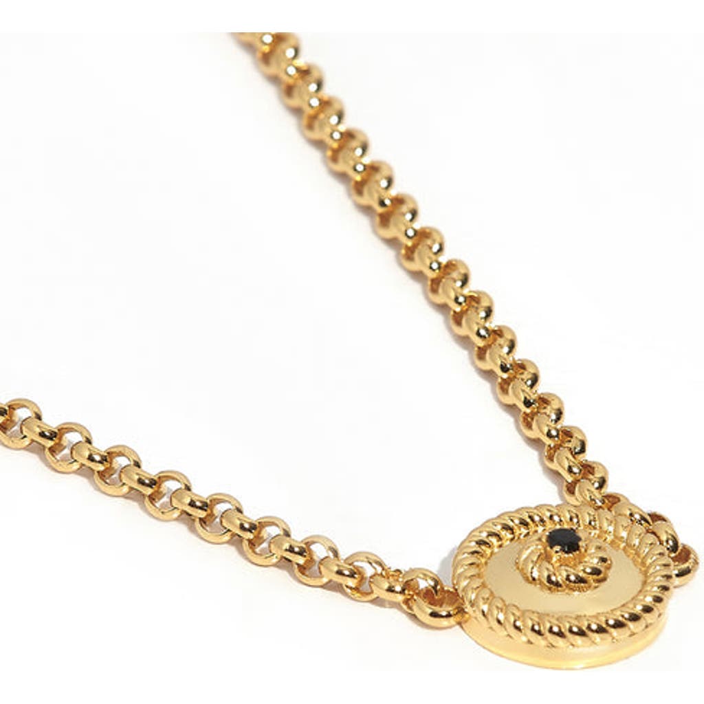 Zarux Evil Eye Necklace In Gold