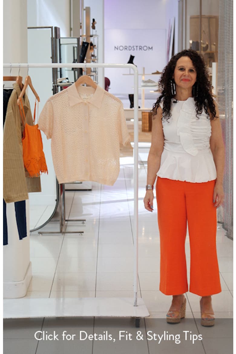 Open Stitch Short Sleeve Cotton Sweater video