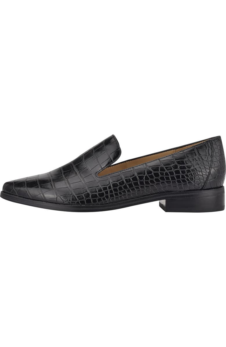 Nine West Zolee Croc Embossed Faux Leather Loafer, Alternate, color,