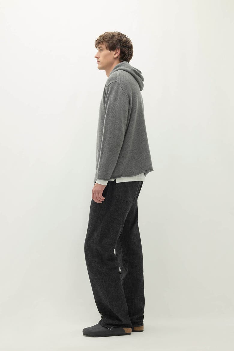 Aurelio Cashmere Hoodie, Alternate, color, Thunder